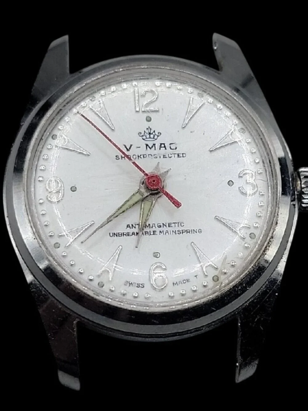 Vintage VMac Mens Watch Very Rare Runs Well Edward A Waldman Movement 1 Jewel